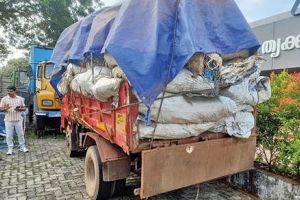 മിനി ലോറിയിൽ മാലിന്യം തള്ളൽ: കൈയോടെ പിടികൂടി നഗരസഭ