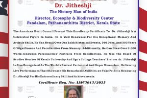Dr. Jitheshji Honored with 'The History Man of India' title