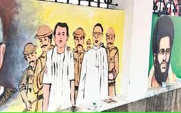 ഗാന്ധിസ്മ‌ാരക മ്യൂസിയം മതിലിൽ വൈക്കം സത്യാഗ്രഹസമരനായകരുടെ ചിത്രങ്ങൾ പുനർജനിച്ചു