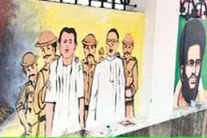 ഗാന്ധിസ്മ‌ാരക മ്യൂസിയം മതിലിൽ വൈക്കം സത്യാഗ്രഹസമരനായകരുടെ ചിത്രങ്ങൾ പുനർജനിച്ചു