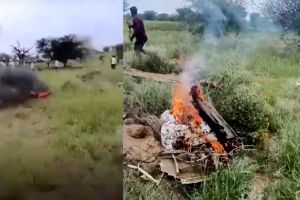 വ്യോമസേന യുദ്ധവിമാനം രാജസ്ഥാനില്‍ തകര്‍ന്ന് വീണു; പൈലറ്റടക്കം രണ്ടുപേർ മരിച്ചു