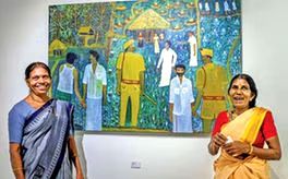 ചന്തത്തിൽ ചായം ചാർത്തി; മാധവിയും ദേവുവും കലാലോകത്തെ താരങ്ങളായി