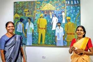 ചന്തത്തിൽ ചായം ചാർത്തി; മാധവിയും ദേവുവും കലാലോകത്തെ താരങ്ങളായി