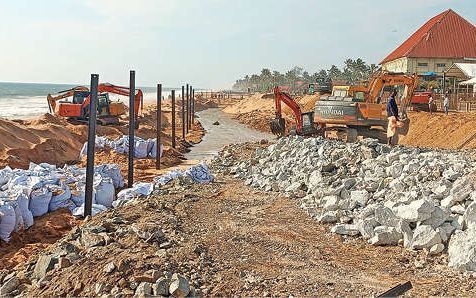 സേനയ്ക്കായി നിർമിച്ച ശംഖുംമുഖത്തെ കൃത്രിമതീരം പൂർത്തിയായി