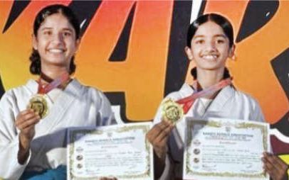 കരാട്ടെയിൽ സ്വർണ നേട്ടവുമായി സഹോദരിമാർ