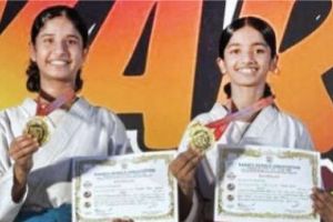 കരാട്ടെയിൽ സ്വർണ നേട്ടവുമായി സഹോദരിമാർ