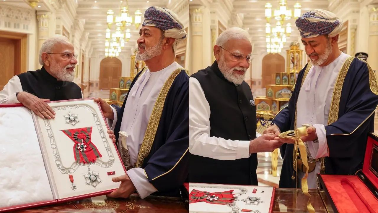 മോദിക്ക് ‘ഓർഡർ ഓഫ് ഒമാൻ’ സമ്മാനിച്ചു; മണ്ടേലയ്ക്കും എലിസബത്ത് രാജ്ഞിക്കും നൽകിയ ബഹുമതി