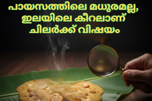 പായസത്തിലെ മധുരമല്ല, ഇലയിലെ കീറലാണ് ചിലർക്ക് വിഷയം :ദിവാകരൻ ചോമ്പാല