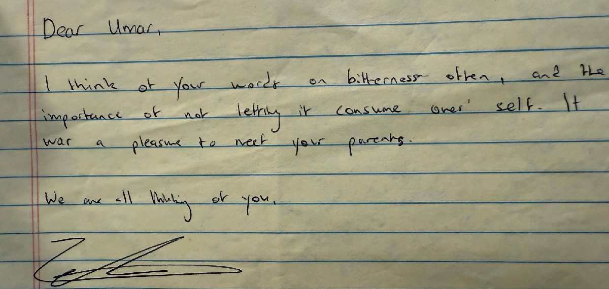 'പ്രിയപ്പെട്ട ഉമര്‍, ഞങ്ങളുടെ എല്ലാവരുടെയും ചിന്തയില്‍ നീയുണ്ട്'; ഉമര്‍ ഖാലിദിന് കത്തയച്ച് സൊഹ്‌റാന്‍ മംദാനി
