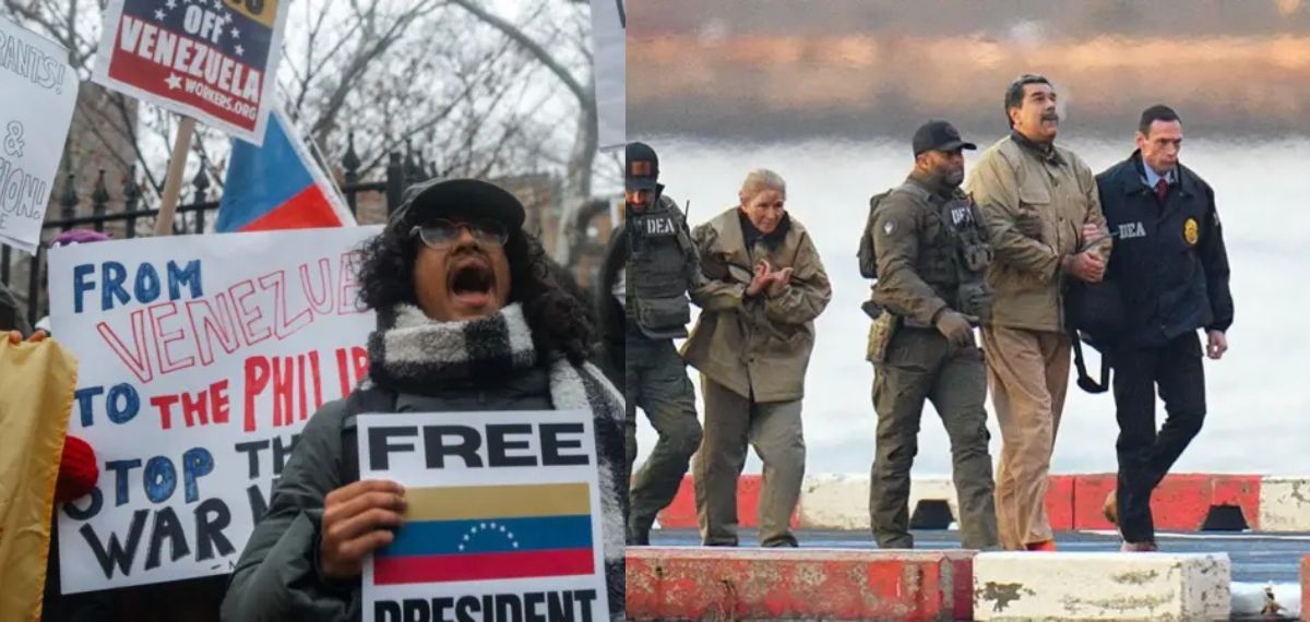 ന്യൂയോർക്ക് തെരുവുകളിൽ മഡുറോ അനുകൂല തരംഗം; വെനസ്വേലൻ പതാകയുമായി പ്രതിഷേധക്കാർ; വിചാരണ ഉടൻ