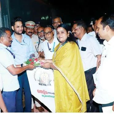 അമൃത്ഭാരത് എക്‌സ്പ്രസ്സിന് തിരൂരിൽ സ്വീകരണം