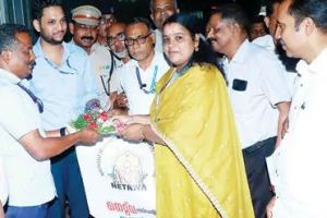 അമൃത്ഭാരത് എക്‌സ്പ്രസ്സിന് തിരൂരിൽ സ്വീകരണം