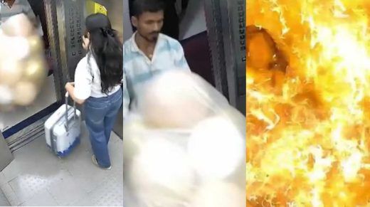 ഹൈഡ്രജന്‍ ബലൂണുകളുമായി യുവാവ് ലിഫ്റ്റില്‍; പൊട്ടിത്തെറി, തീഗോളം! നടുക്കം