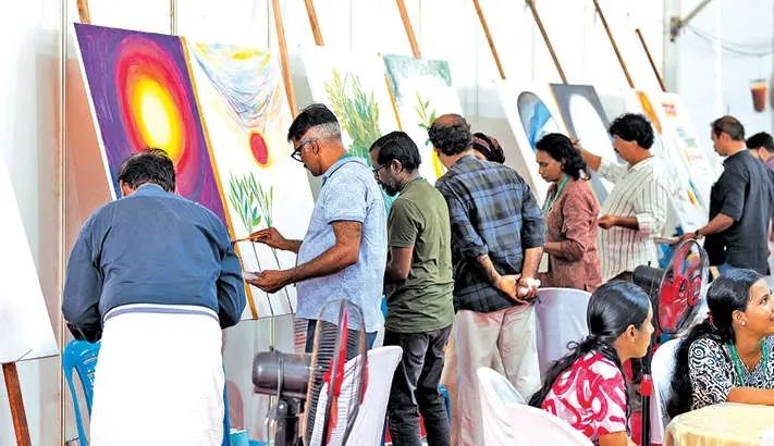 നിറക്കൂട്ടുകളിൽ ഊർജസംരക്ഷണ സന്ദേശം ഐഇഎഫ്കെയിലെ ചിത്രകലാവിരുന്ന് ശ്രദ്ധേയമാകുന്നു