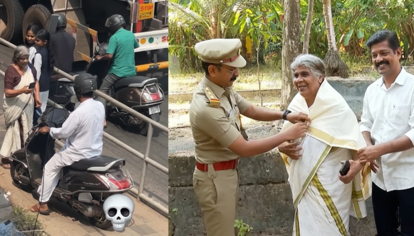 ഫുട്‌പാത്തിലെ 'ഹീറോ'; പ്രഭാവതിയമ്മയെ ആദരിച്ച് മോട്ടോർ വാഹന വകുപ്പ്