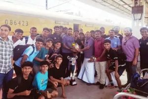 സംസ്ഥാന യൂത്ത് ഫുട്‌ബോൾ ചാമ്പ്യൻമാരായ ജില്ലാ ടീമിന് സ്വീകരണം