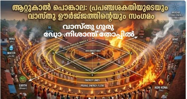 ആറ്റുകാൽ പൊങ്കാല: പ്രപഞ്ചശക്തിയുടെയും വാസ്തു ഊർജ്ജത്തിന്റെയും സംഗമം :വാസ്‌തു ഗുരു ഡോ .നിശാന്ത് തോപ്പിൽ
