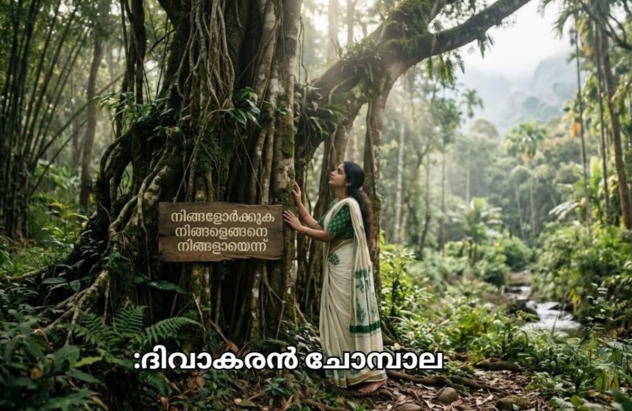 'നിങ്ങളോർക്കുക നിങ്ങളെങ്ങനെ നിങ്ങളായെന്ന് '   ?  :ദിവാകരൻ ചോമ്പാല