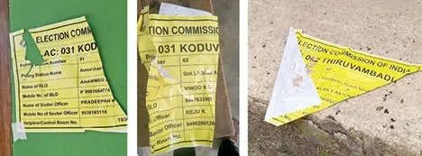 പോളിങ് സ്റ്റേഷനുകളിലെ ബൂത്ത് സ്റ്റിക്കറുകൾ നശിപ്പിച്ചു; കർശന നടപടിക്ക് നിർദേശം