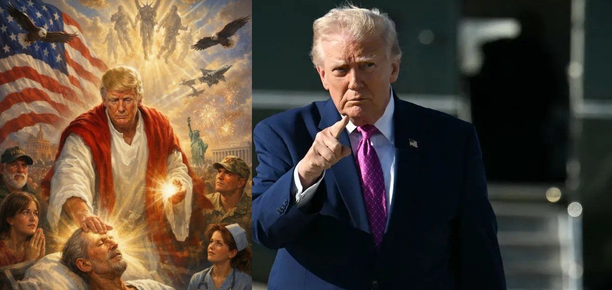 സ്വയം യേശുവായി ചിത്രീകരിച്ചു; ട്രംപിനെതിരെ കടുത്ത വിമർശനം, വിവാദ ചിത്രം പിൻവലിച്ചു