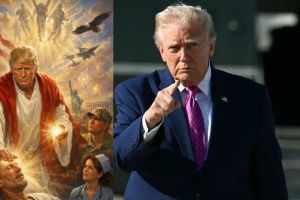 സ്വയം യേശുവായി ചിത്രീകരിച്ചു; ട്രംപിനെതിരെ കടുത്ത വിമർശനം, വിവാദ ചിത്രം പിൻവലിച്ചു