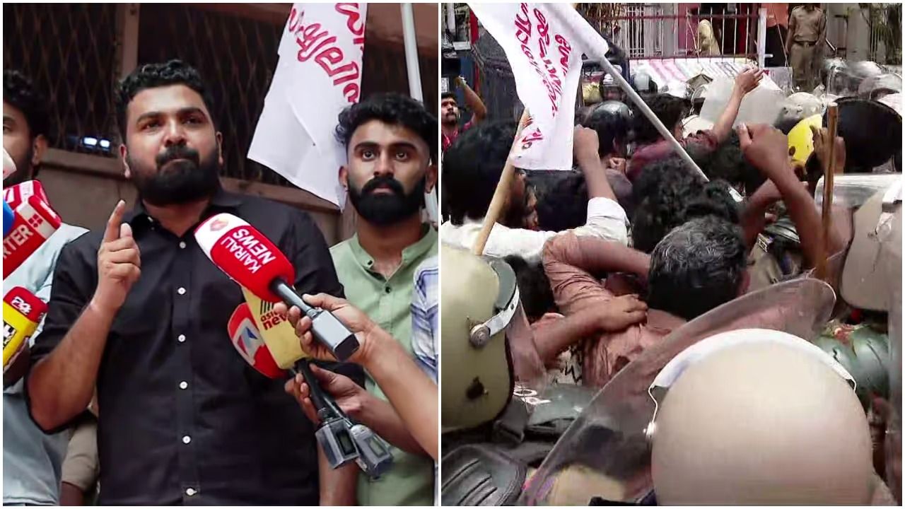 മെയ് 4 ന് സന്തോഷത്തിൻറെ കേക്ക് മുറിച്ച് കഴിച്ച പൊലീസുകാരോടാണ്, ഞങ്ങളെ തല്ലിയാൽ ഞങ്ങളും തല്ലുമെന്ന് എസ്എഫ്ഐ; നീറ്റ് ക്രമക്കേടിലെ പ്രതിഷേധം സംഘർഷഭരിതം