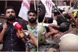 മെയ് 4 ന് സന്തോഷത്തിൻറെ കേക്ക് മുറിച്ച് കഴിച്ച പൊലീസുകാരോടാണ്, ഞങ്ങളെ തല്ലിയാൽ ഞങ്ങളും തല്ലുമെന്ന് എസ്എഫ്ഐ; നീറ്റ് ക്രമക്കേടിലെ പ്രതിഷേധം സംഘർഷഭരിതം