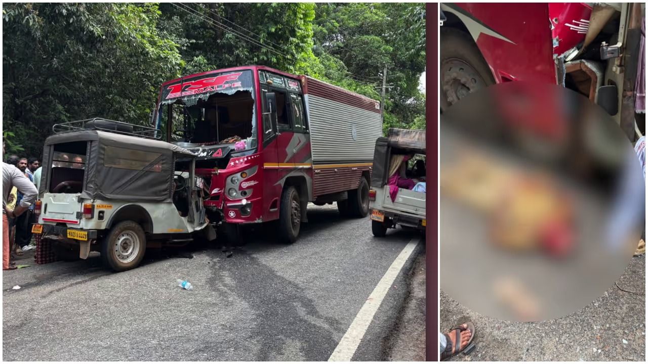 കുടജാദ്രി കണ്ടുമടങ്ങിയ മലയാളികളുടെ ജീപ്പും ലോറിയും കൂട്ടിയിടിച്ചു, 2 സ്ത്രീകൾക്ക് ദാരുണാന്ത്യം; 8 പേർക്ക് പരിക്ക്
