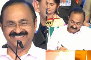 പുതുയു​ഗം പിറന്നു, ദൈവനാമത്തിൽ സത്യപ്രതിജ്ഞ, കേരളത്തിൻ്റെ മുഖ്യമന്ത്രിയായി വിഡി സതീശൻ അധികാരമേറ്റു; ആവേശക്കടലായി തലസ്ഥാന ന​ഗരി