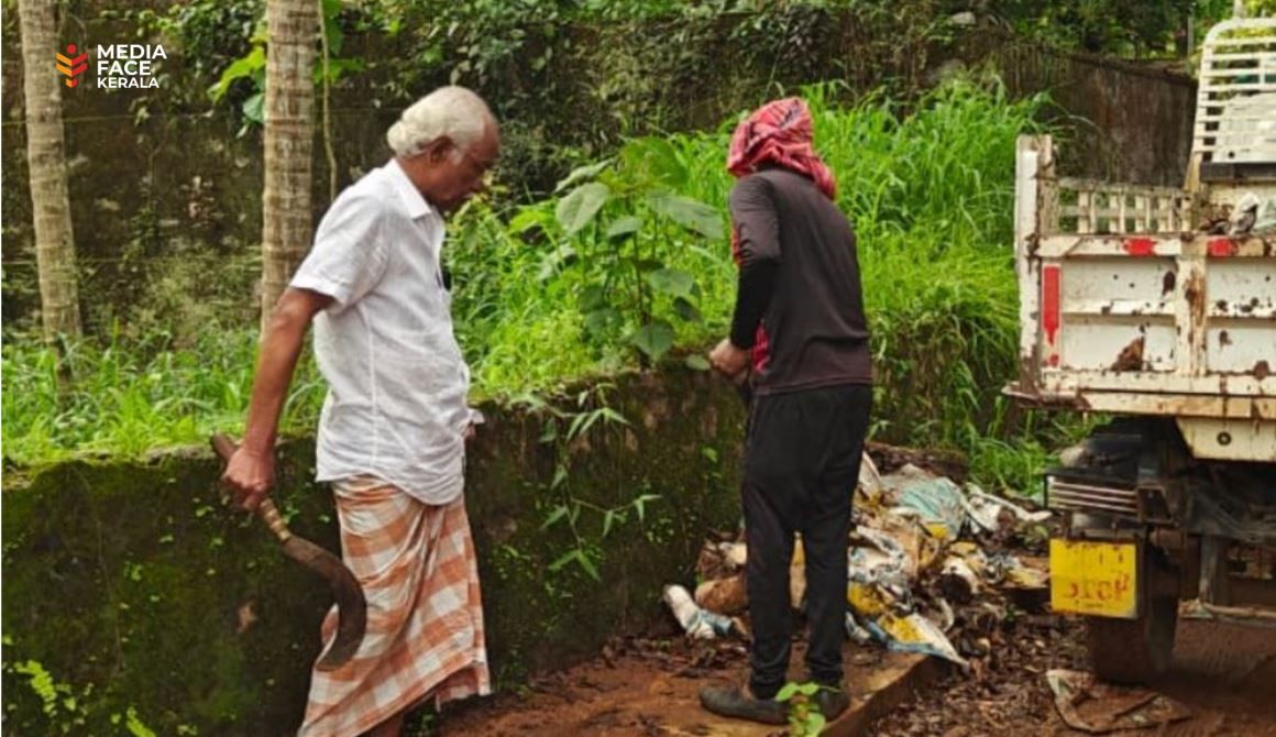 ചോമ്പാൽ ഹാർബർ റോഡിൽ ചിലേടങ്ങൾ ചെളിക്കുളമായി; കരാറുകാർ ഉപേക്ഷിച്ച മാലിന്യങ്ങളും അനാഥം;
