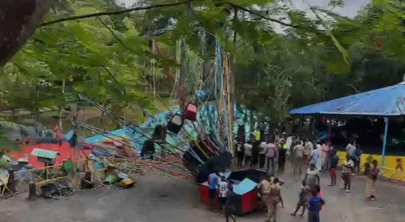 തിരുവനന്തപുരത്ത് അമ്യുസ്മെന്റ് പാര്‍ക്കില്‍ റൈഡ്‌ പൊട്ടി വീണ് അപകടം; നിരവധി പേര്‍ക്ക് പരുക്ക്