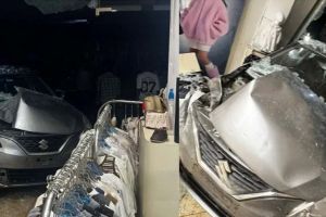 നാദാപുരത്ത് നിയന്ത്രണം വിട്ട കാർ വസ്ത്രവ്യാപാര സ്ഥാപനത്തിലേക്ക് ഇടിച്ചുകയറി; ഒഴിവായത് വൻ ദുരന്തം