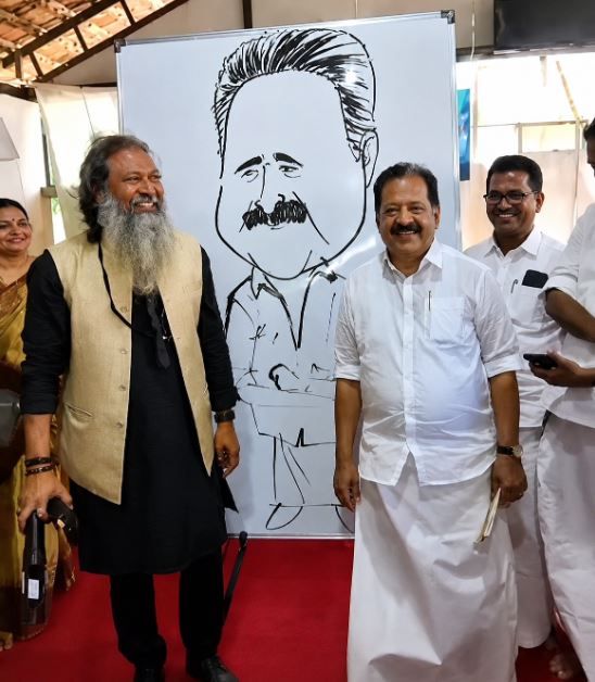 സ്കൂൾ പ്രവേശനോത്സവം: ആഭ്യന്തരമന്ത്രിക്ക് വേഗവരയിലൂടെ അവിസ്മരണീയ വരവേൽപ്പ്!