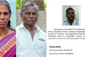 പൊയിൽക്കാവ്  കൊലപാതകം: ഒളിവിൽ പോയ ഭർത്താവ് ബീവറേജിൽ മദ്യം വാങ്ങാൻ നിൽക്കുന്നതിനിടെ പോലീസ് പിടിയിൽ