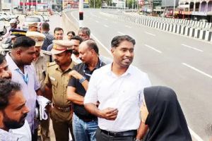 ദേശീയപാത നുള്ളിപ്പാടിയിൽ പ്രവേശന വഴി: കളക്ടറുടെ നേതൃത്വത്തിൽ മിന്നൽ പരിശോധന