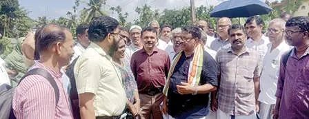 കുറ്റിക്കടവ് പാലം നിർമാണം: എം.എൽ.എ.യും ഉദ്യോഗസ്ഥരും സ്ഥലം സന്ദർശിച്ചു