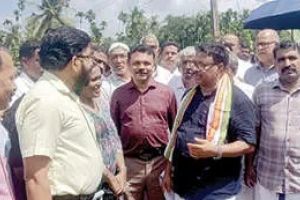 കുറ്റിക്കടവ് പാലം നിർമാണം: എം.എൽ.എ.യും ഉദ്യോഗസ്ഥരും സ്ഥലം സന്ദർശിച്ചു