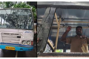 പ്രിയദർശിനി ബസിൽ തർക്കവും വാക്കേറ്റവും; ബെൽ വലിച്ചു പൊട്ടിച്ചു; യാത്രക്കാരായ 3 സ്ത്രീകളെ കസ്റ്റഡിയിലെടുത്ത് പൊലീസ്