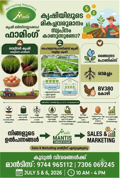 കൃഷി ലാഭകരമായ ബിസിനസ്സാക്കാം; മാന്റീസ് ഫാർമിംഗ് രണ്ട് ദിവസത്തെ തീവ്ര പരിശീലനം നൽകുന്നു
