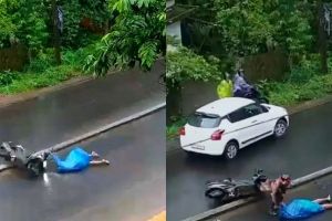 മൂടാടി ഉരുപുണ്യകാവ് ക്ഷേത്രത്തിന് സമീപം ബൈക്ക് ഡിവൈഡറിലിടിച്ച് അപകടം