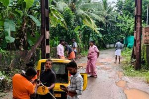 നാടിന് മാതൃകയായി സേവാഭാരതി പ്രവർത്തകർ; പട്ട്യാട്ട് അണ്ടർബ്രിഡ്ജ് റോഡും പരിസരവും ശുചീകരിച്ചു