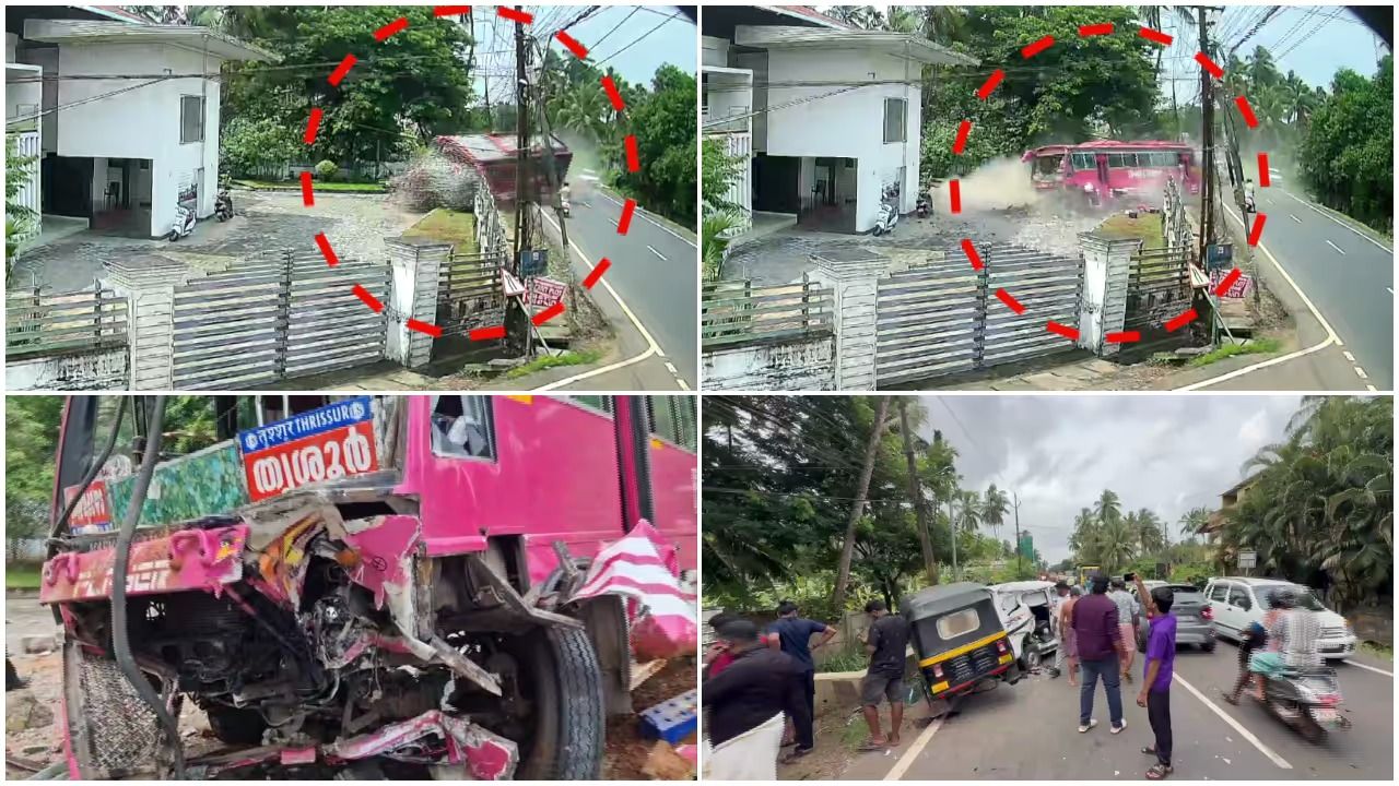 കുന്നംകുളം സ്വകാര്യ ബസ് അപകടം: ബസ് ഡ്രൈവർ പൊലീസ് സ്റ്റേഷനിൽ കീഴടങ്ങി; അപകടമുണ്ടായത് ഓവർ ടേക്ക് ചെയ്യുന്നതിനിടെ