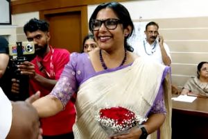 പാലായിൽ മായ; നഗരസഭയിൽ പുതിയ ചെയർപേഴ്സണായി മായ രാഹുലിനെ തെരഞ്ഞെടുത്തു