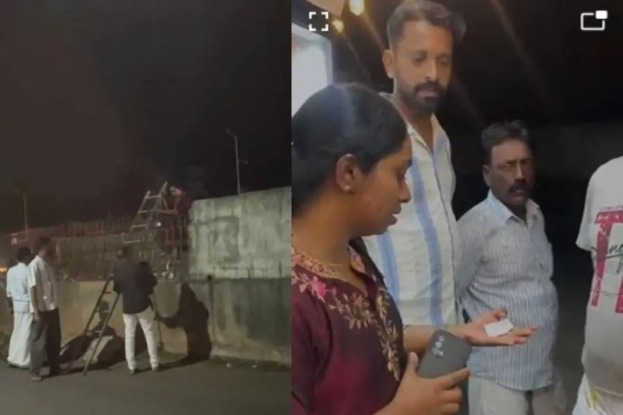 സ്വകാര്യ ബസ് യുവതിയെ ഇരുട്ടത്ത് ദേശീയപാതയിൽ ഇറക്കിവിട്ടു; താഴെയിറക്കിയത് നാട്ടുകാർ കോണിവെച്ച്