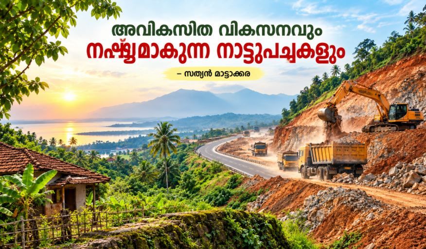 അവികസിത വികസനവും നഷ്ടമാകുന്ന നാട്ടുപച്ചകളും  :സത്യൻ മാടാക്കര
