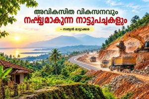 അവികസിത വികസനവും നഷ്ടമാകുന്ന നാട്ടുപച്ചകളും  :സത്യൻ മാടാക്കര