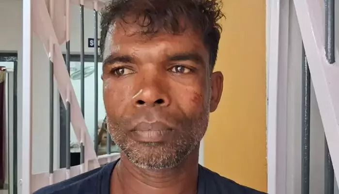 പരാതി നൽകാനെത്തിയ ഭാര്യയെ പിന്തുടർന്ന് പോലീസ് സ്റ്റേഷനിലെത്തി; ലഹരിമരുന്നും കത്തി യുമായി ഭർത്താവ് അറസ്റ്റിൽ