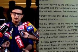 മൊഴി നൽകാൻ ഇ.ഡി. ഭീഷണിപ്പെടുത്തി: റിയാസിന്റെ സുഹൃത്ത് ഹസ്സൻ വാരിസ് മൊഴി പിൻവലിക്കാൻ സത്യവാങ്മൂലം നൽകി