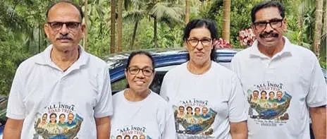 വയോജന അവകാശ സംരക്ഷണ സന്ദേശവുമായി കൂരാച്ചുണ്ടിൽനിന്ന് ഭാരതപര്യടനത്തിന് നാൽവർ സംഘം