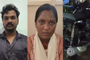 ബൈക്കിലെത്തി വയോധികയുടെ സ്വർണമാല കവർന്ന ദമ്പതിമാർ പിടിയിൽ; കവർച്ച നടത്തിയത് സാമ്പത്തിക ബാധ്യത തീർക്കുന്നതിനെന്ന് മൊഴി